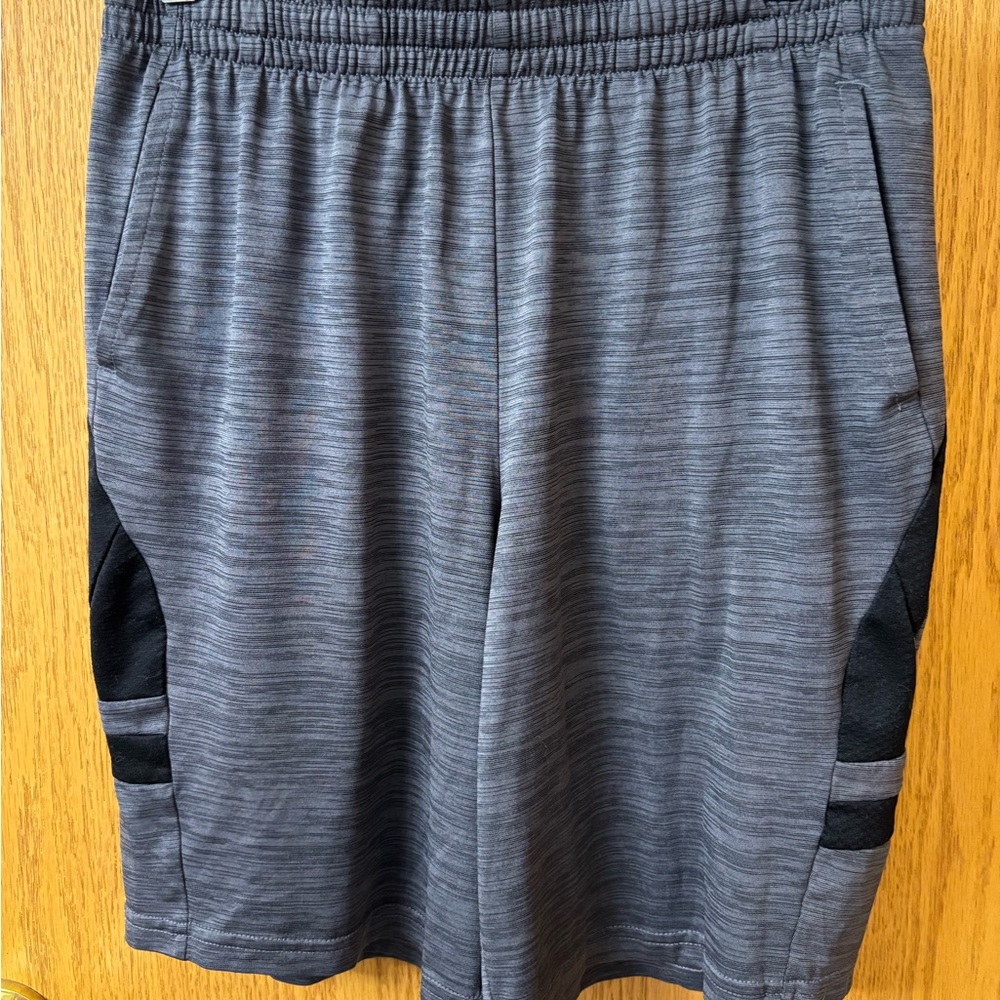 Tek Gear Boys Charcoal and Black Athletic Shorts - youth XL